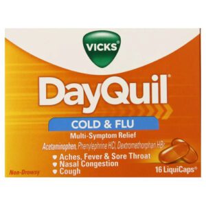 A pack of Vicks DayQuil Cold and Flu