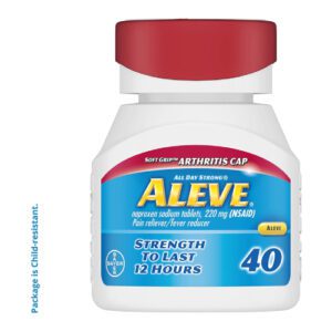 A pack of all day strong Aleve caplets