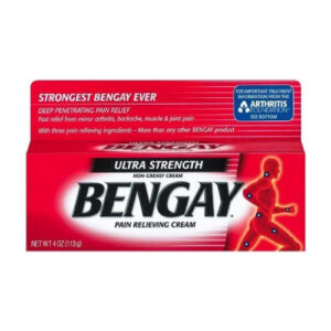 A pack of Bengay pain relieving cream