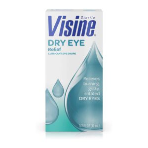 A pack of Visine dry eyes relief